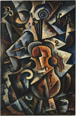 Liubov Popova, Cubo-Futurist Composition with Violin